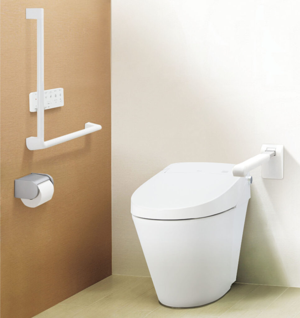 住宅用はね上げ式手すり
トイレリフォームなら宇治市工務店スタッツリビングへ