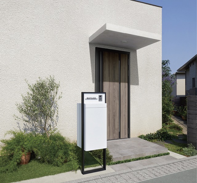 外構リフォーム　外構の外注　機能門柱　